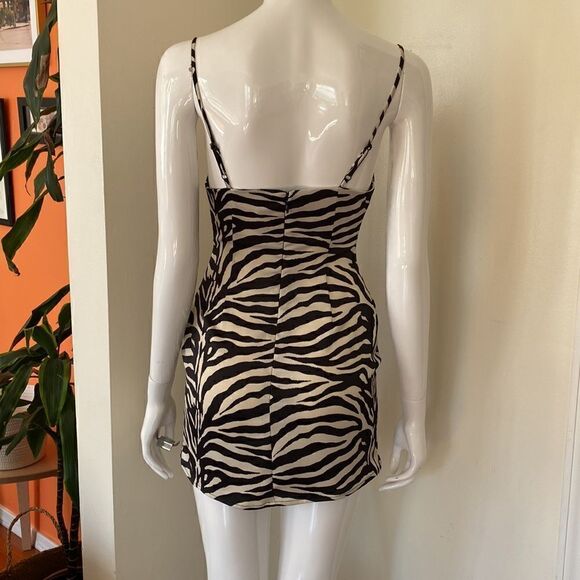 Urban Outfitters Mallory Zebra Mini Slip Dress Size XS - Picture 6 of 12